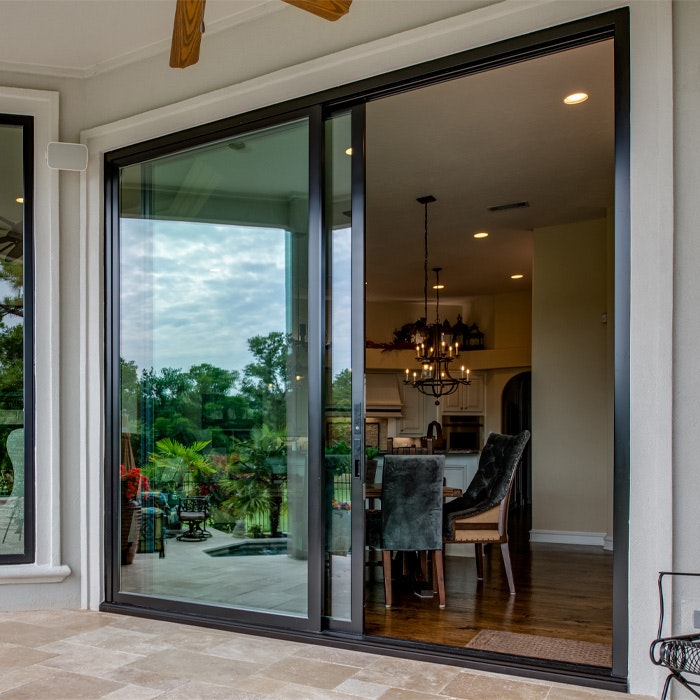 What are the top characteristics of a sliding door?
