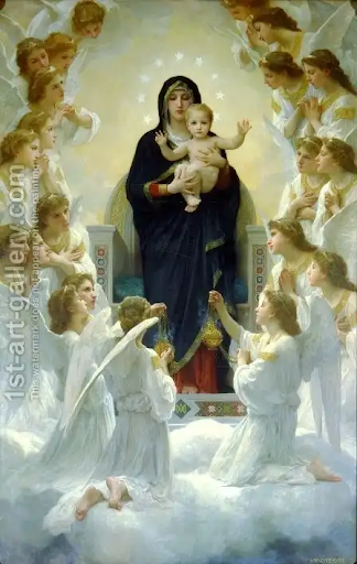 The Virgin With Angels by William-Adolphe Bouguereau