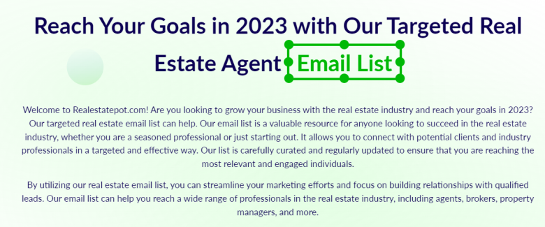 Building and utilizing a targeted contact database for successful prospecting in the real estate industry