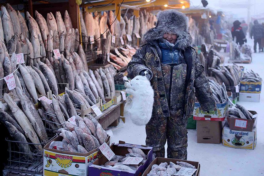 What do people in Oymyakon eat?